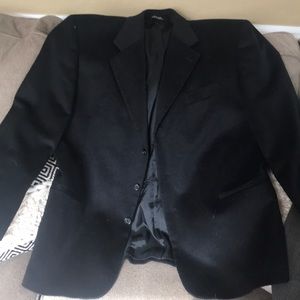 Black pure cashmere sports blazer for men